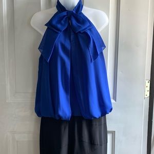 Bisou Bisou Royal Blue & Black Dress